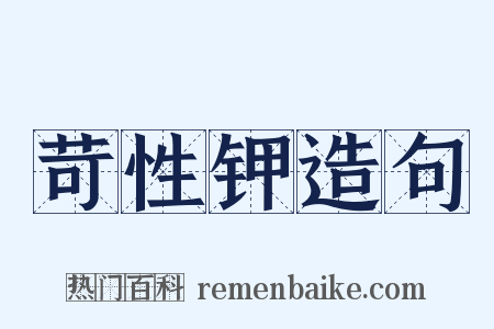 苛性钾造句是什么意思的图片